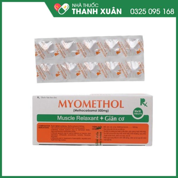 Myomethol thuốc điều trị co thắt cơ